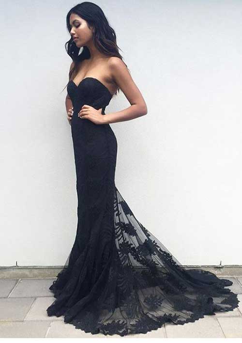Siyah Uzun Elbise Modelleri