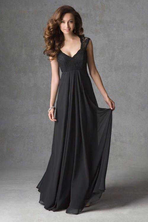 Siyah Uzun Elbise Modelleri-6