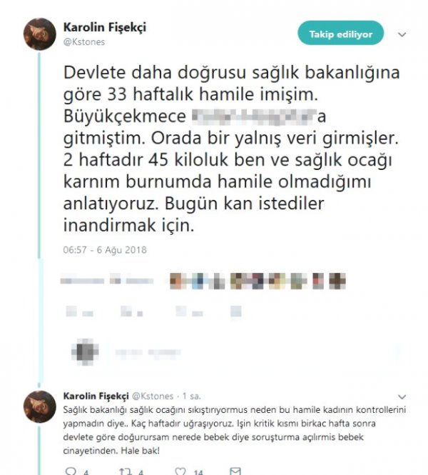 Karolin Fişekçi: Hamile olmadığıma inandıramıyorum