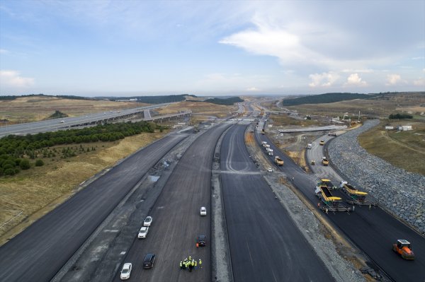 Kuzey Marmara Otoyolu inşaatının son hali görüntülendi