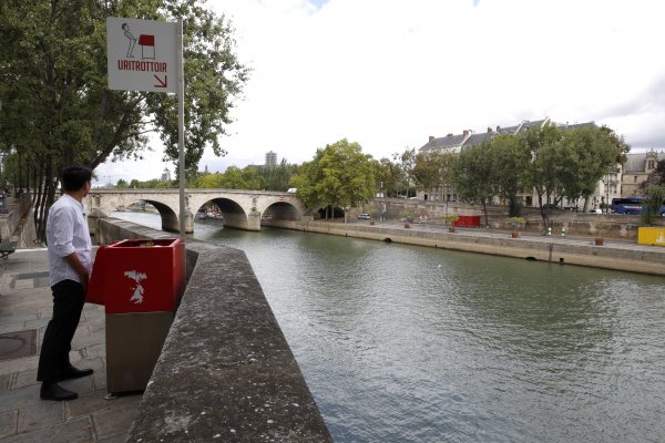 Paris sokaklarına açık hava pisuvarı