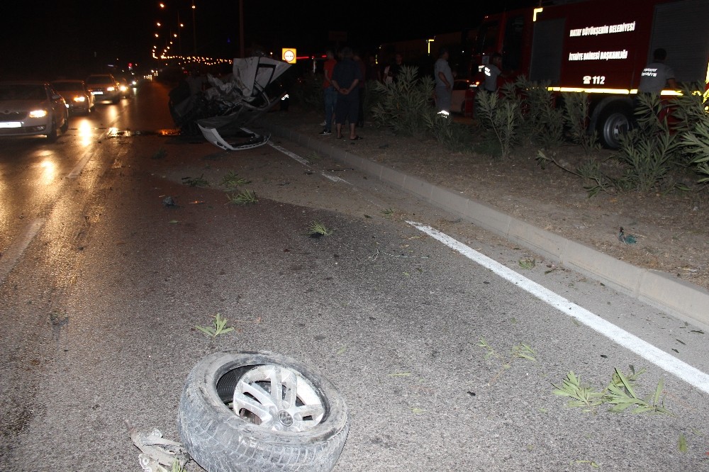 Taklalar atan otomobilden sapa sağlam çıktı