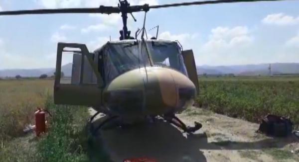 Zorunlu iniş yapan helikopterdeki askerlere yer sofrası