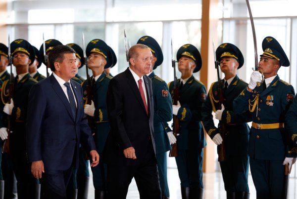 Başkan Erdoğan Kırgızistan'da