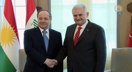 Başbakan Yıldırım, Mesud Barzani ile bir araya geldi haberi