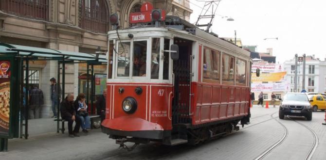 Taksim-Tünel tramvayı için kauçuk raylar döşeniyor