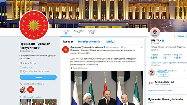 Cumhurbaşkanlığı Rusça Twitter hesabı yayına başladı