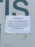 Kayıp altınları için duyuru astı