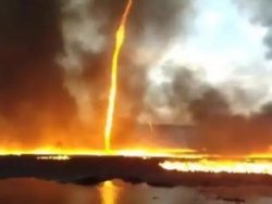 İngiltere'de 'yangın hortumu' korkuttu