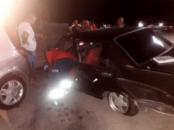 Yakıt istasyonunda feci kaza