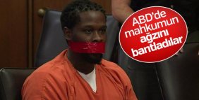 ABD'de mahkumun ağzı bantlandı