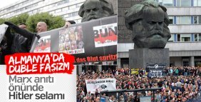 Almanya'daki eylemlerde Nazi selamı