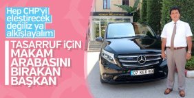 Belediye Başkanı tasarruf için makam arabasından vazgeçti
