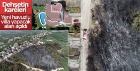 Bursa'daki orman yangını havadan görüntülendi