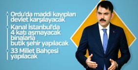 Çevre ve Şehircilik Bakanı Kurum kayda değer projeleri anlattı