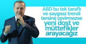 Erdoğan'dan ABD krizi hakkında izah etme