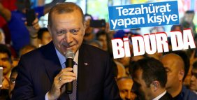 Erdoğan'dan tezahürat yapan kişiye dikkat