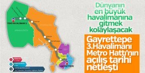 Gayrettepe- 3.Havalimanı Metro Hattı 2019'da açılacak