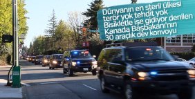 Kanada Başbakanı'nın dev konvoyu