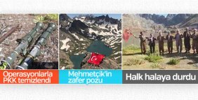 PKK'dan temizlenen İkiyaka Dağları'nda halay keyfi