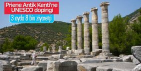 Priene Antik Kenti'ne ziyaretçi yoğunluğu