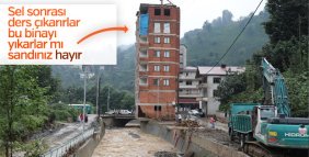 Rize'de dere yatağında yaşayanlar geri döndü