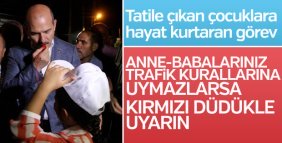 Süleyman Soylu'dan çocuklara: Yollarda ailenizi uyarın