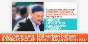 Süleymancılara kurban tepkisi: Akşener'den isteyin