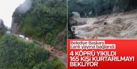 Ünye'de su baskını felaketi: 165 kişi mahsur