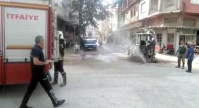 Manisa'da patlayan doğalgaz borusu panik yarattı