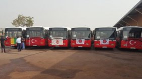 Erdoğan'ın hediyesi otobüsler Gine'de