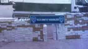 Kilis'te 111 bin 500 paket firari sigara yakalandı