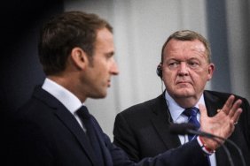 Macron ve Rasmussen Basın Toplantısı Düzenledi