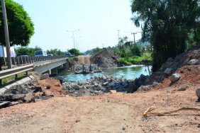 Ordu'da selin yıktığı köprüde çalışmalar başladı