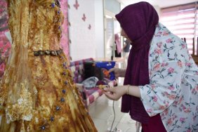 Pestilden yapılan gelinlik