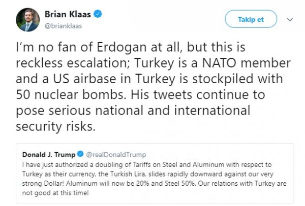 Amerikalı gazeteci Trump’a İncirlik’i hatırlattı