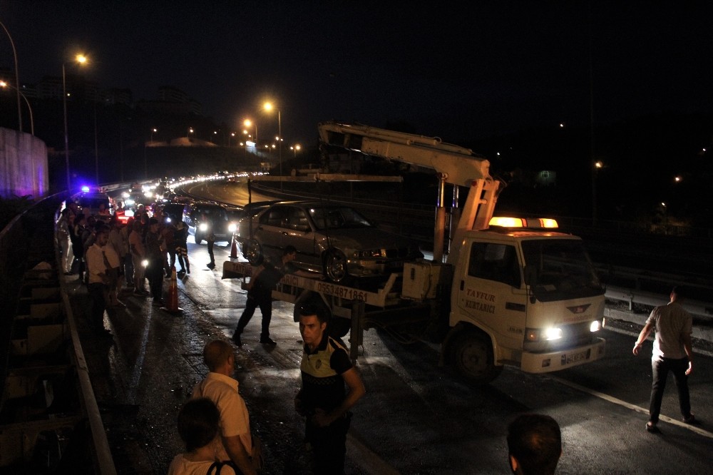 TEM ’de 9 araç birbirine girdi: 6 yaralı