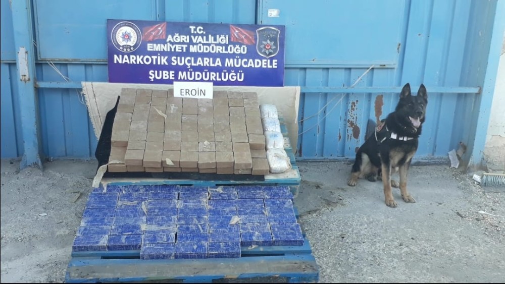 Ağrı ’da 102 kilo eroin ele geçirildi