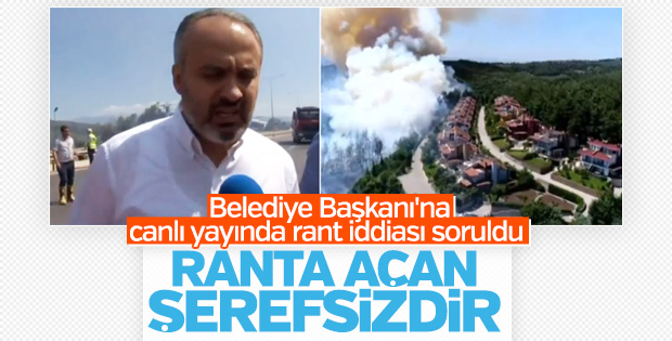 Bursa'daki yangında rant iddiası belediye başkanına soruldu