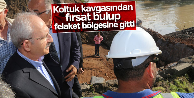 Kılıçdaroğlu, Ordu'daki su baskını bölgesini inceledi