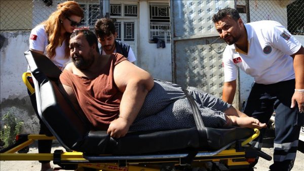 250 kilo ağırlığındaki Hataylı hastaneye yattı