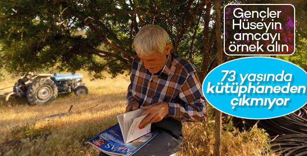 73 yaşında halk kütüphanenin en ihtiyar üyesi