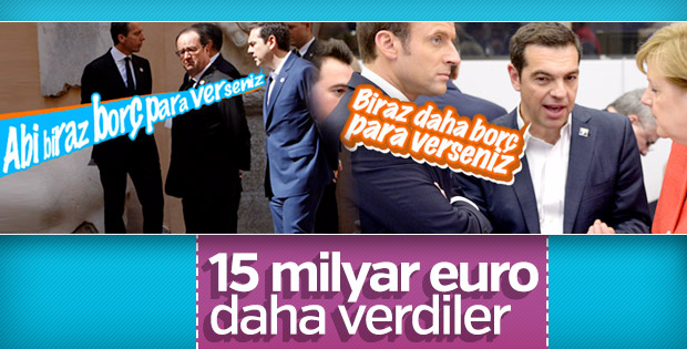 AB'den Yunanistan'a 15 milyar euro