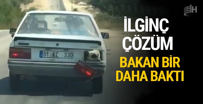 Bagajda taşınan koyunun nefes alması için ilginç çözüm