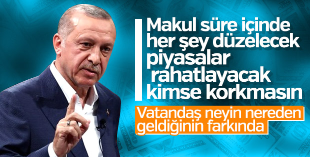 Başkan Erdoğan piyasalara güven verdi