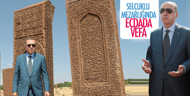 Başkan Erdoğan Selçuklu mezarında