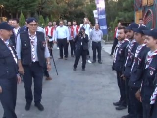 Başkan Mevlüt Uysal izci kampına geldi