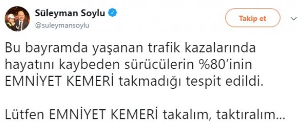Bayramdaki ölümlü kazaların sebebi emniyet kemeri