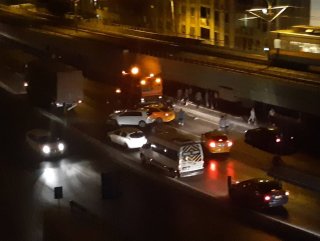 Bayrampaşa’da 9 aracın karıştığı kazanın görüntüleri