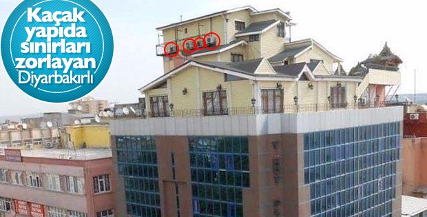 Diyarbakır'da plaza üstüne villa yaptılar